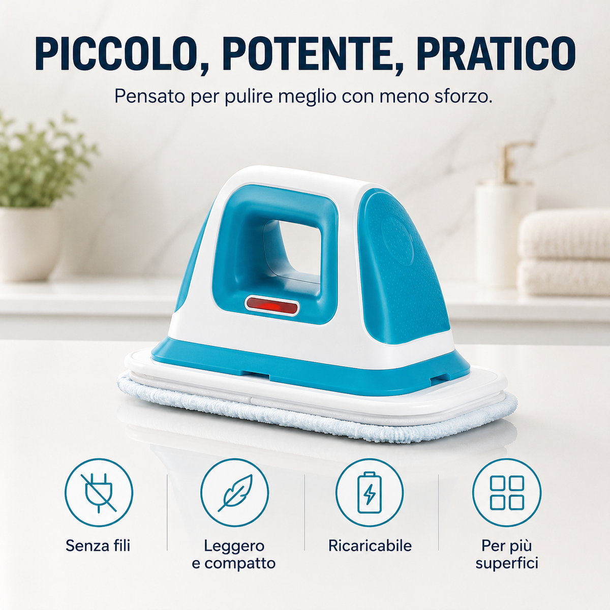 VivaMop™ – Mocio Elettrico Senza Fili per Pavimenti